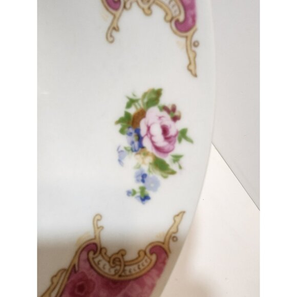 Vtg Fine China Porcelain Floral Spring Garden Coup Soup Bowls Set Of 4 - Picture 10 of 10